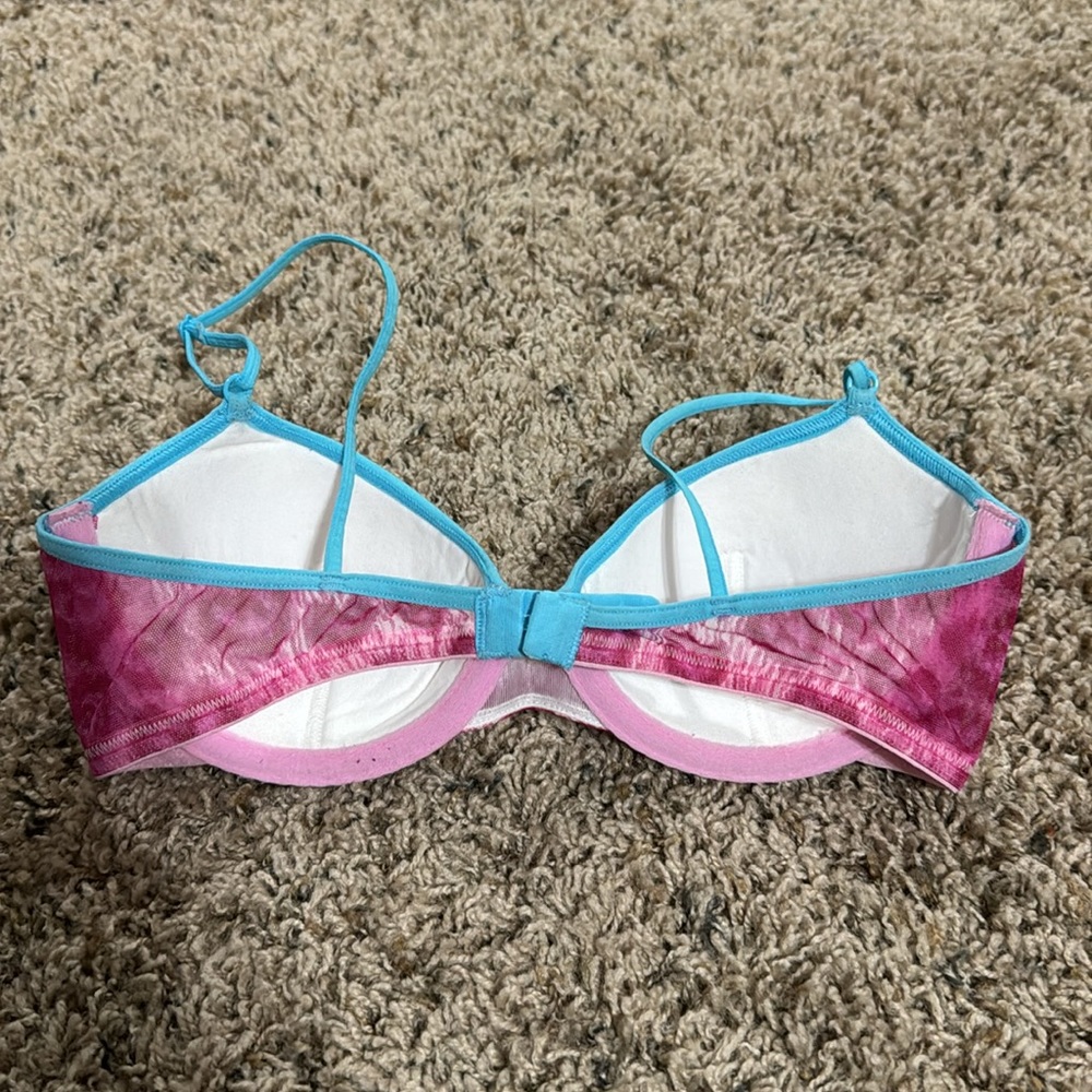 PINK Victoria's Secret Pink and Blue Bra - Picture 2 of 6